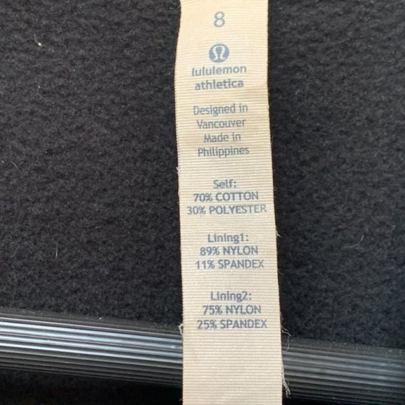 Black Melton Lululemon zip up Jacket - Picture 3 of 10